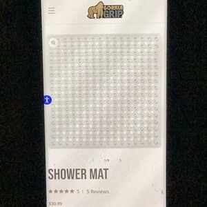 Gorilla Grip Clear Bath Mat Hexagon 21 inches x 21 inches